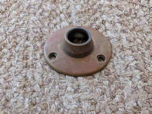 2 1/4" Antique Yale Cast Brass Rosette Escutcheon For Door Knob