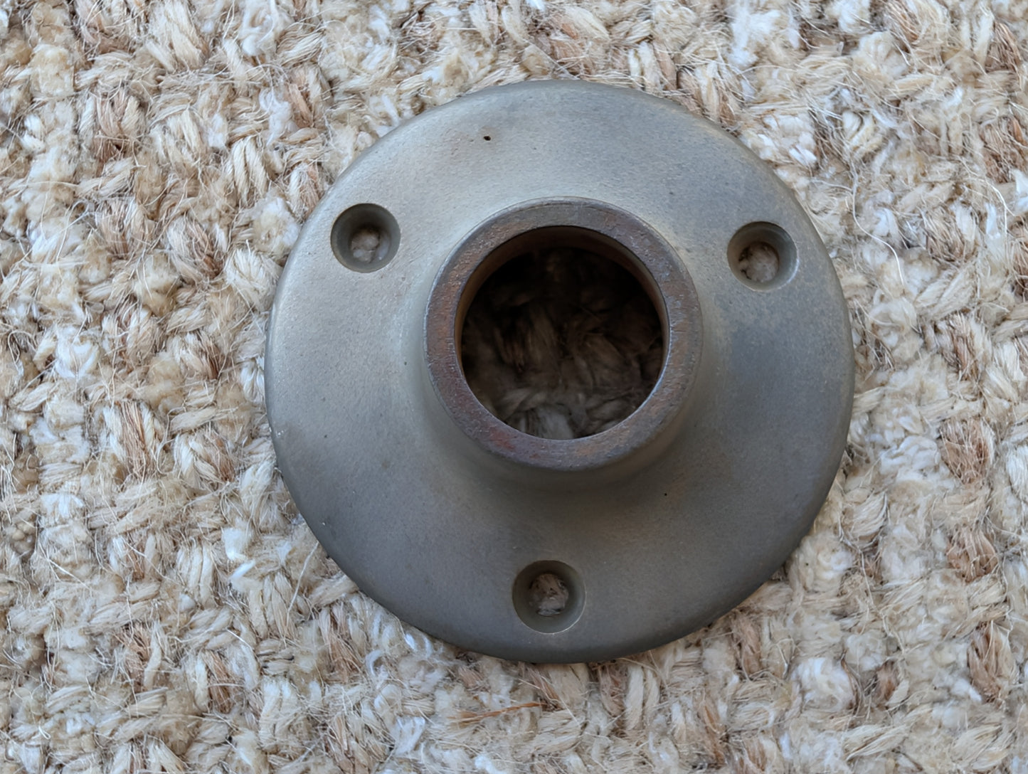 2 3/16" Antique Yale Cast Iron Rosette Escutcheon For Door Knob