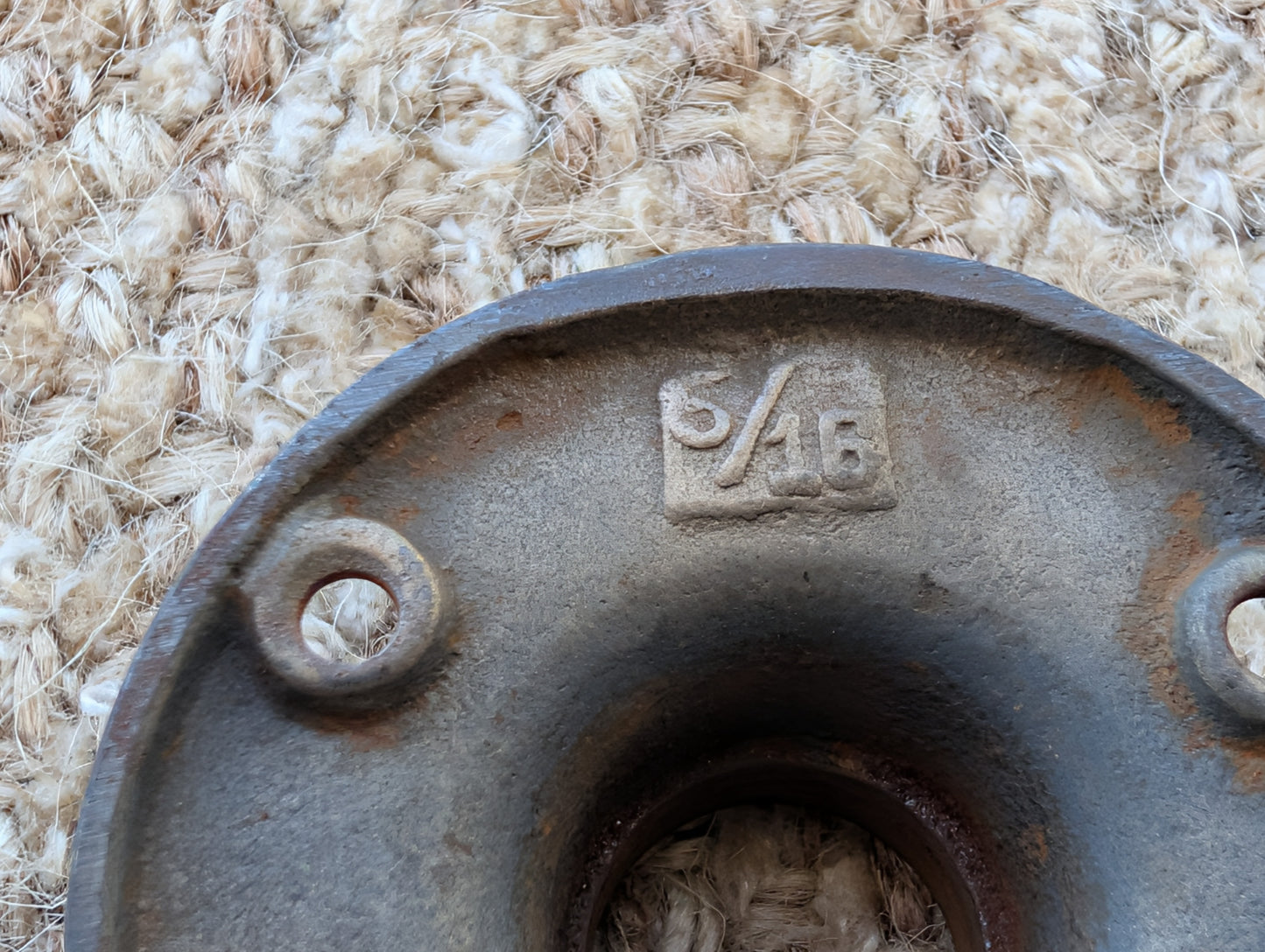 2 3/16" Antique Yale Cast Iron Rosette Escutcheon For Door Knob