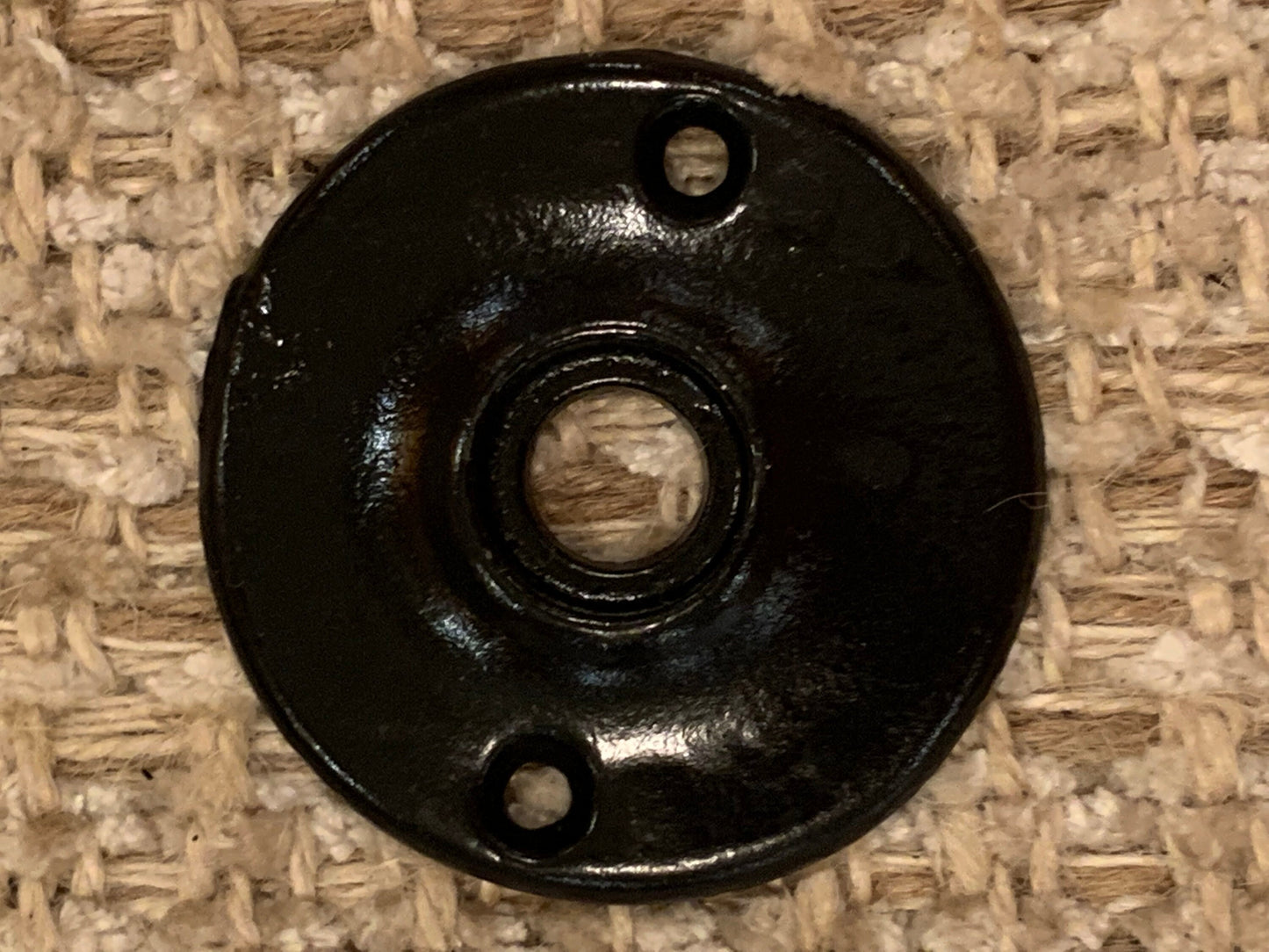 2 1/8" Antique Cast Iron Rosette Escutcheon For Door Knob