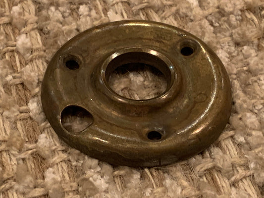 2" Antique Stamped Brass Rosette Escutcheon For Door Knob