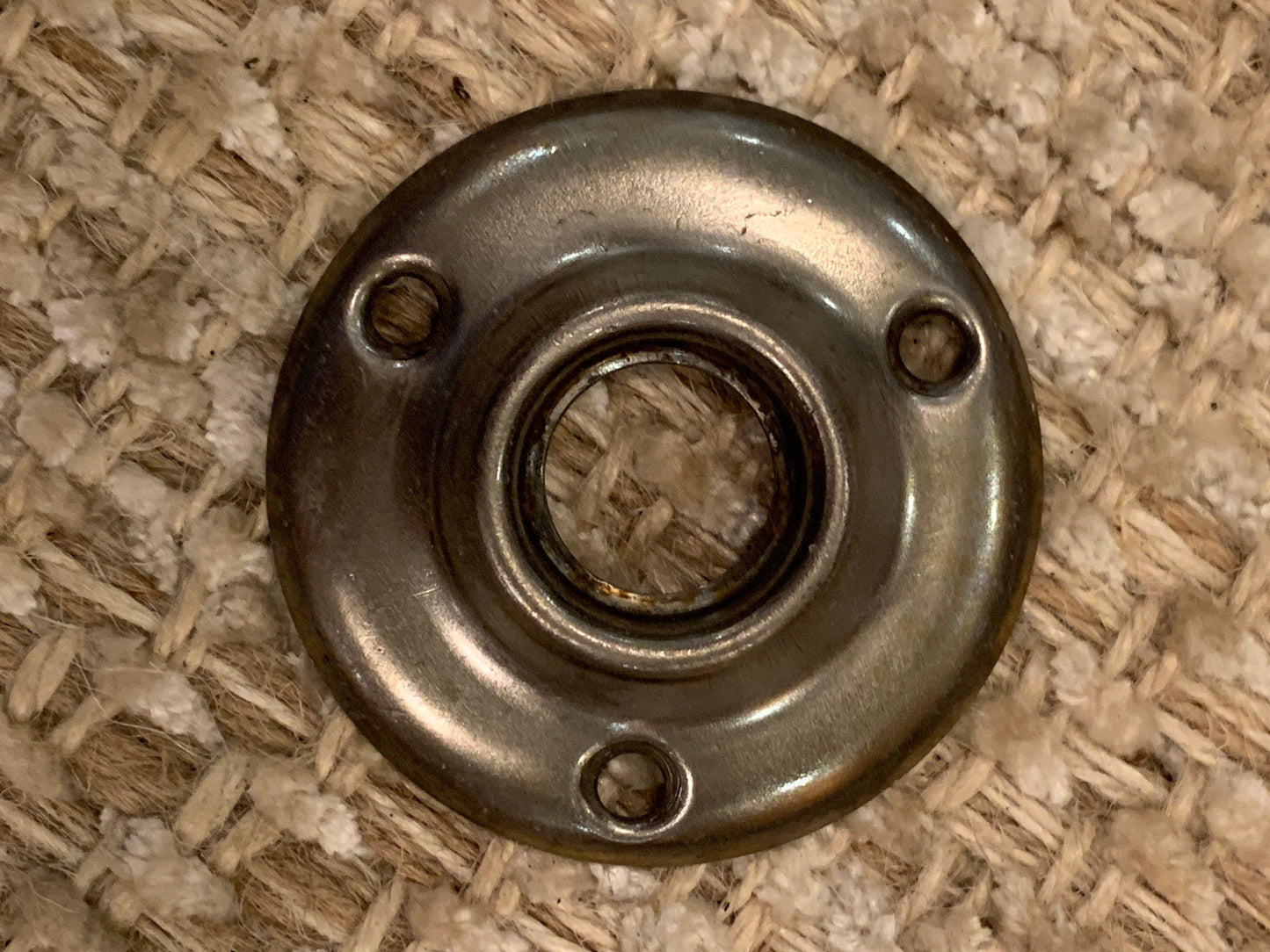 1 7/8" Antique Stamped Steel Rosette Escutcheon For Door Knob