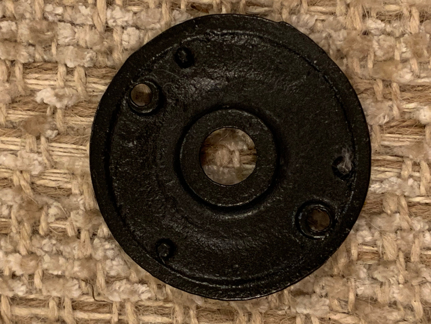 2 1/8" Antique Cast Iron Rosette Escutcheon For Door Knob