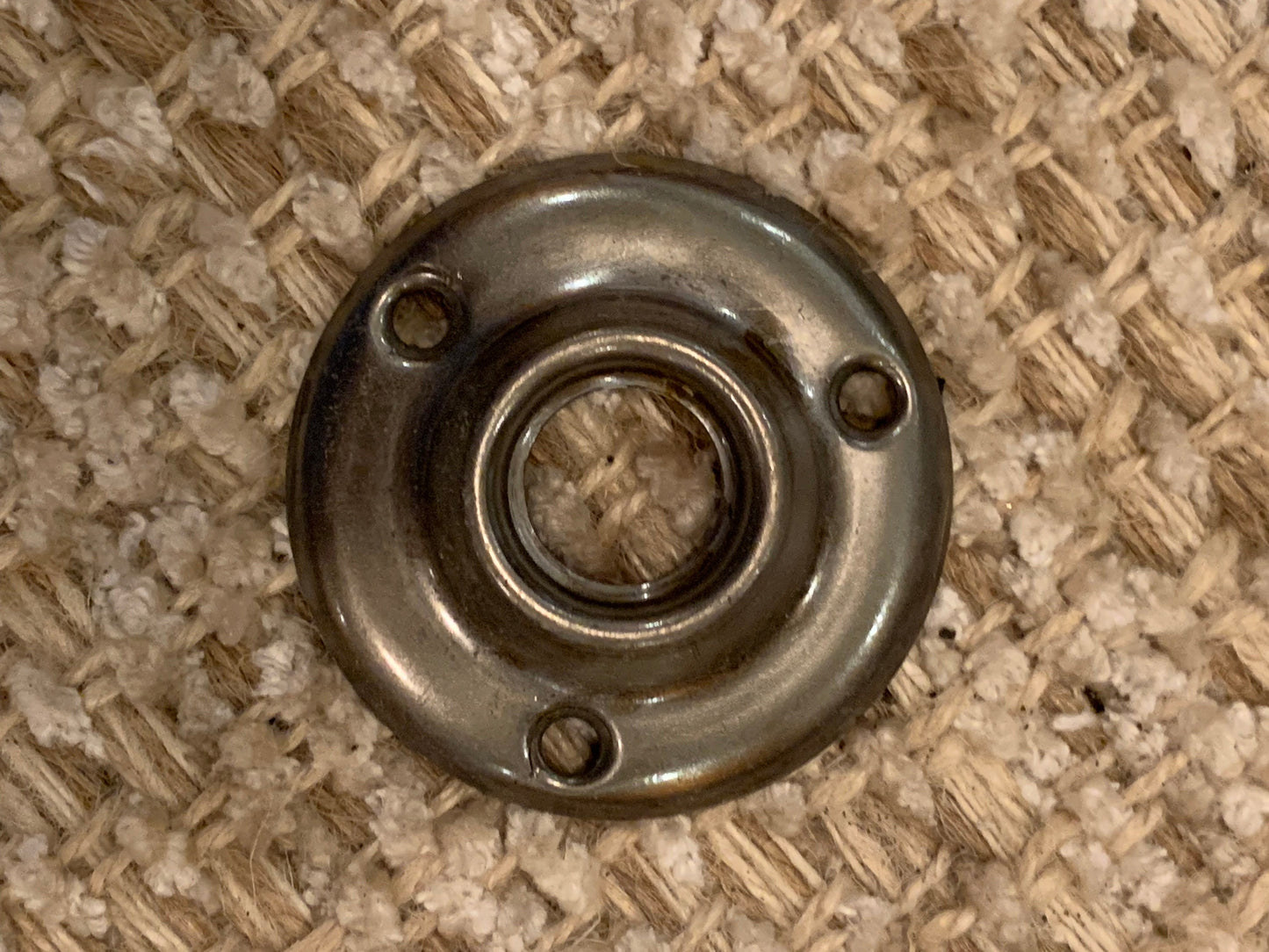 1 7/8" Antique Stamped Steel Rosette Escutcheon For Door Knob