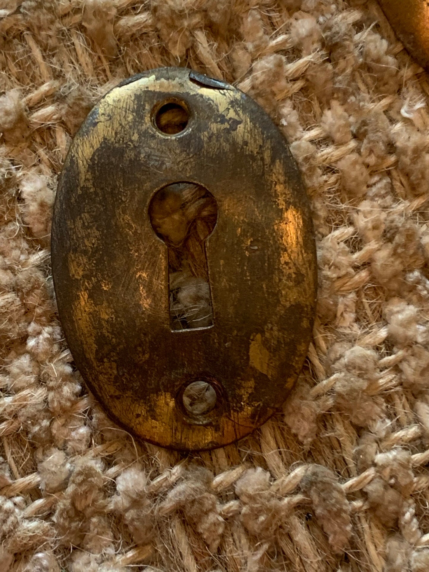 Antique Brass Key Hole Cover Escutcheon