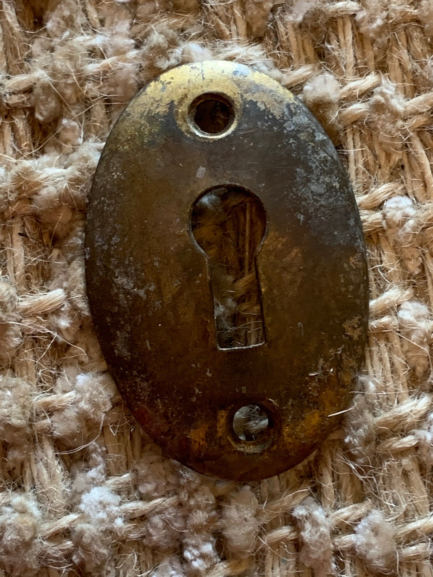 Antique Brass Key Hole Cover Escutcheon