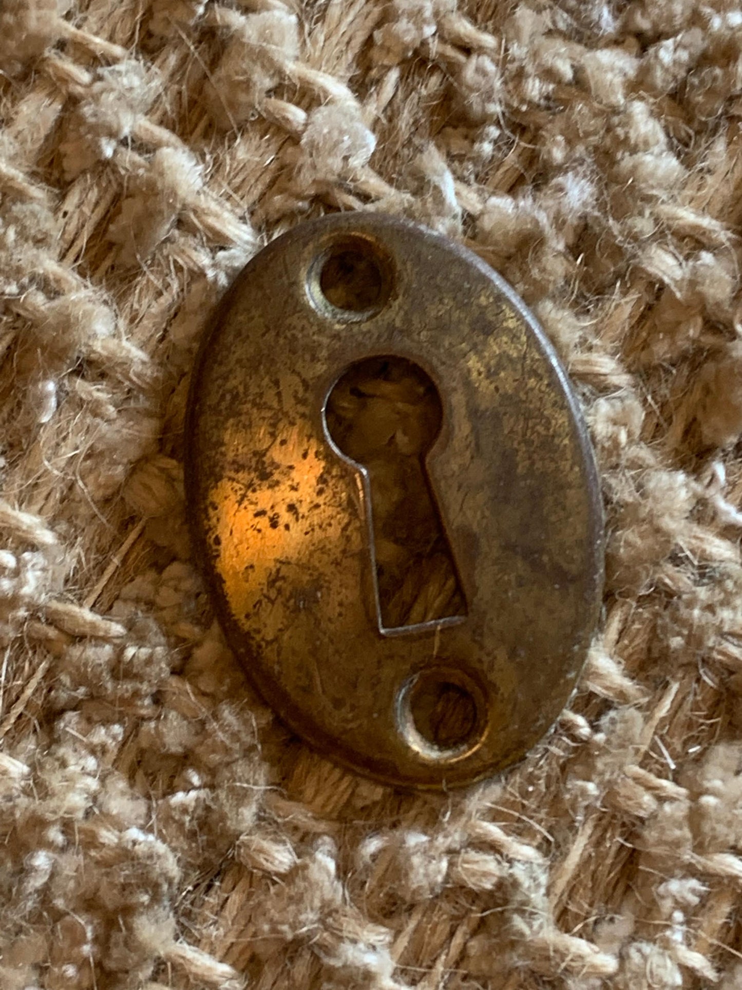 Antique Brass Key Hole Cover Escutcheon