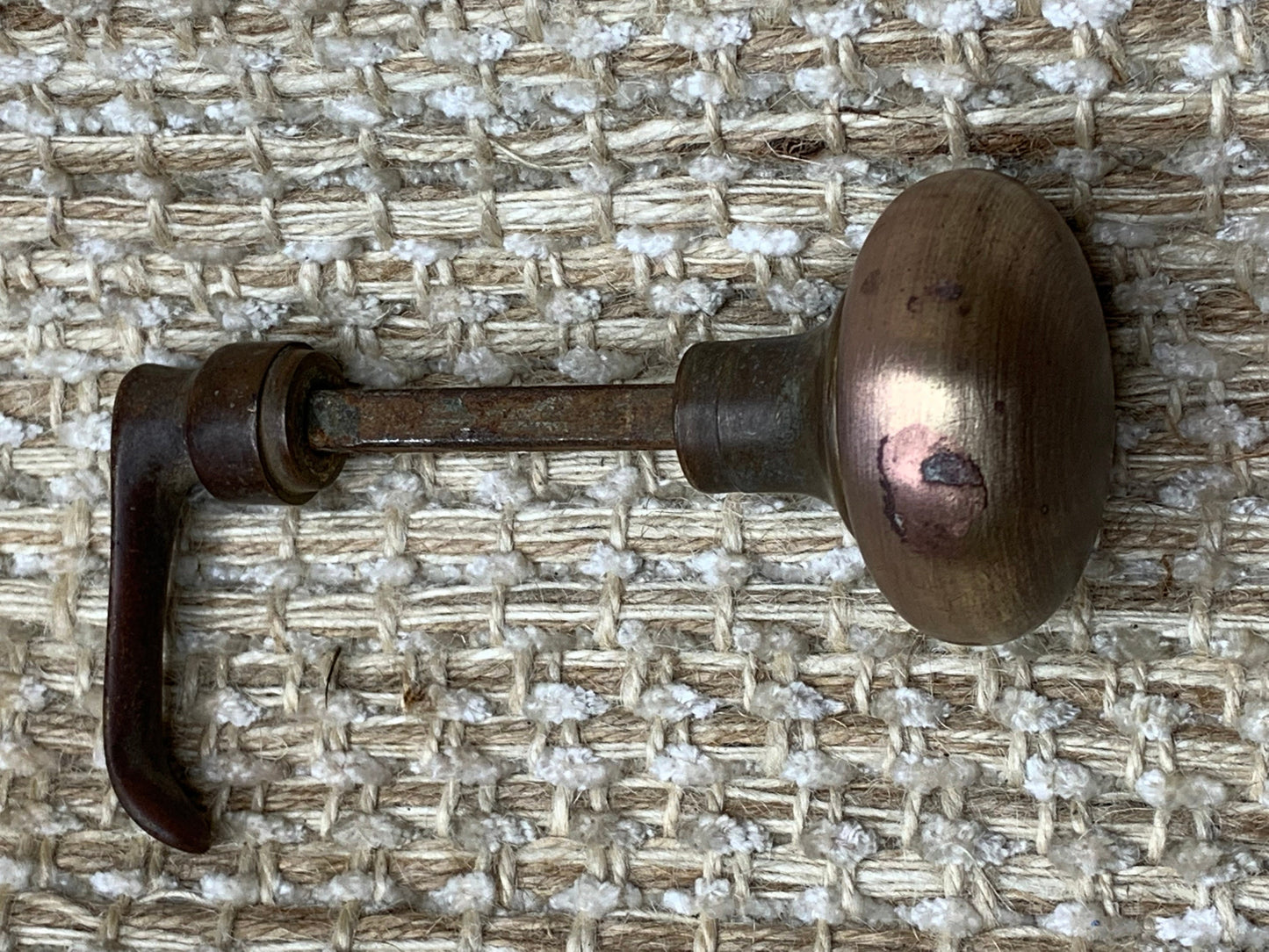 2" Antique Brass Door Knob With Lever