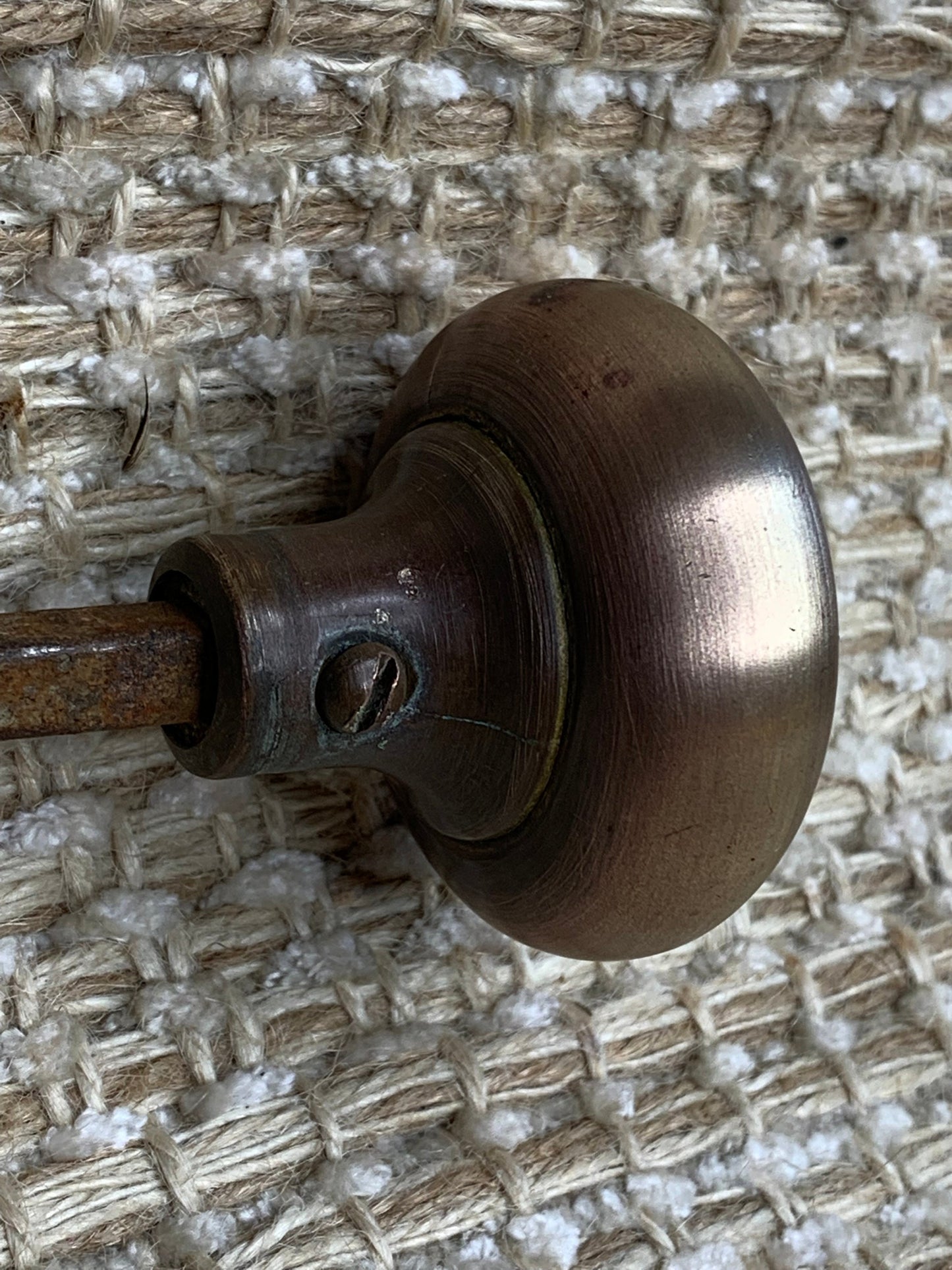 2" Antique Brass Door Knob With Lever