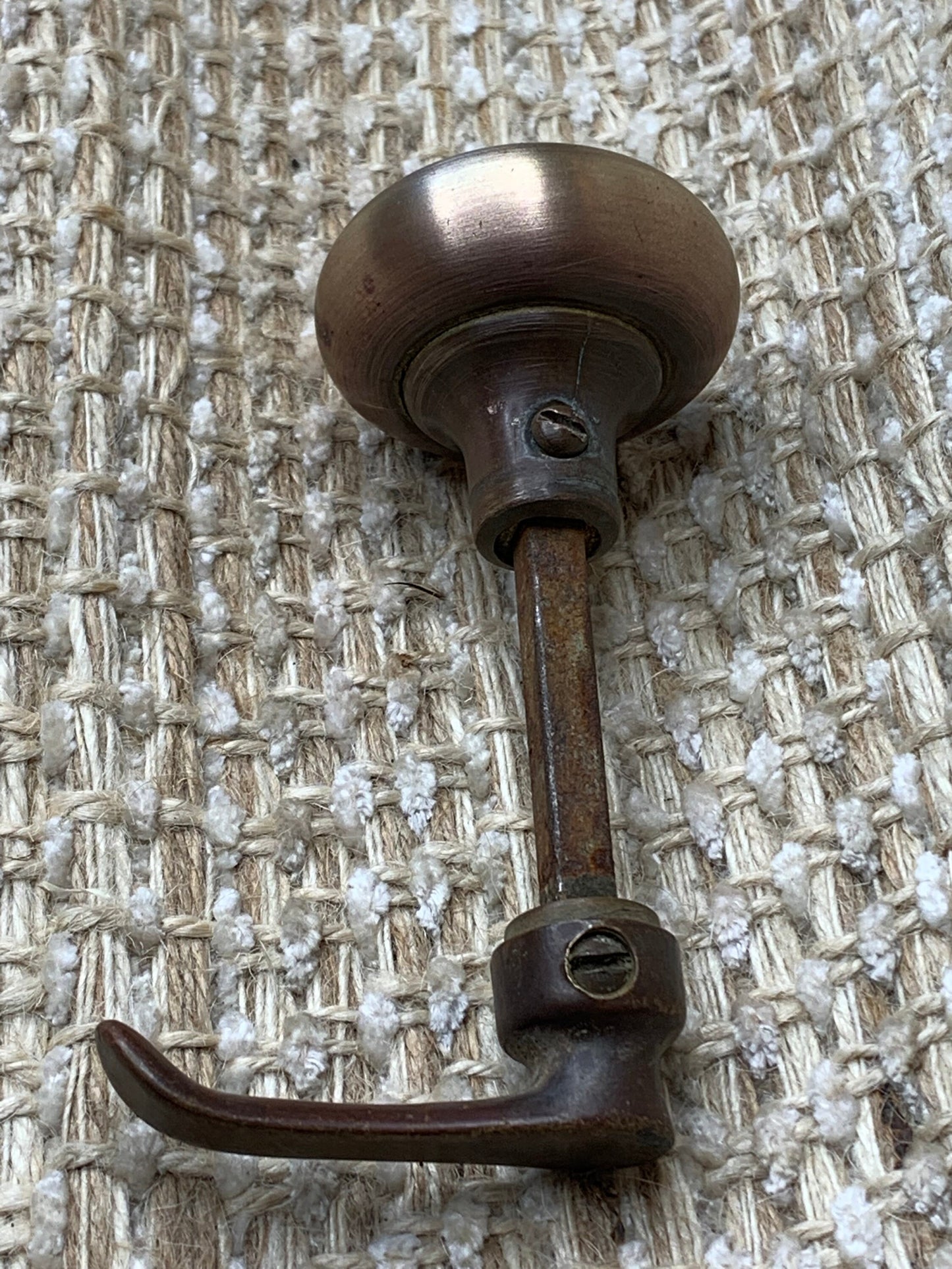 2" Antique Brass Door Knob With Lever