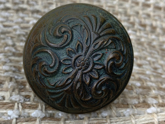 2 1/4" Antique Lockwood Marseilles Cast Brass Door Knob Circa 1895