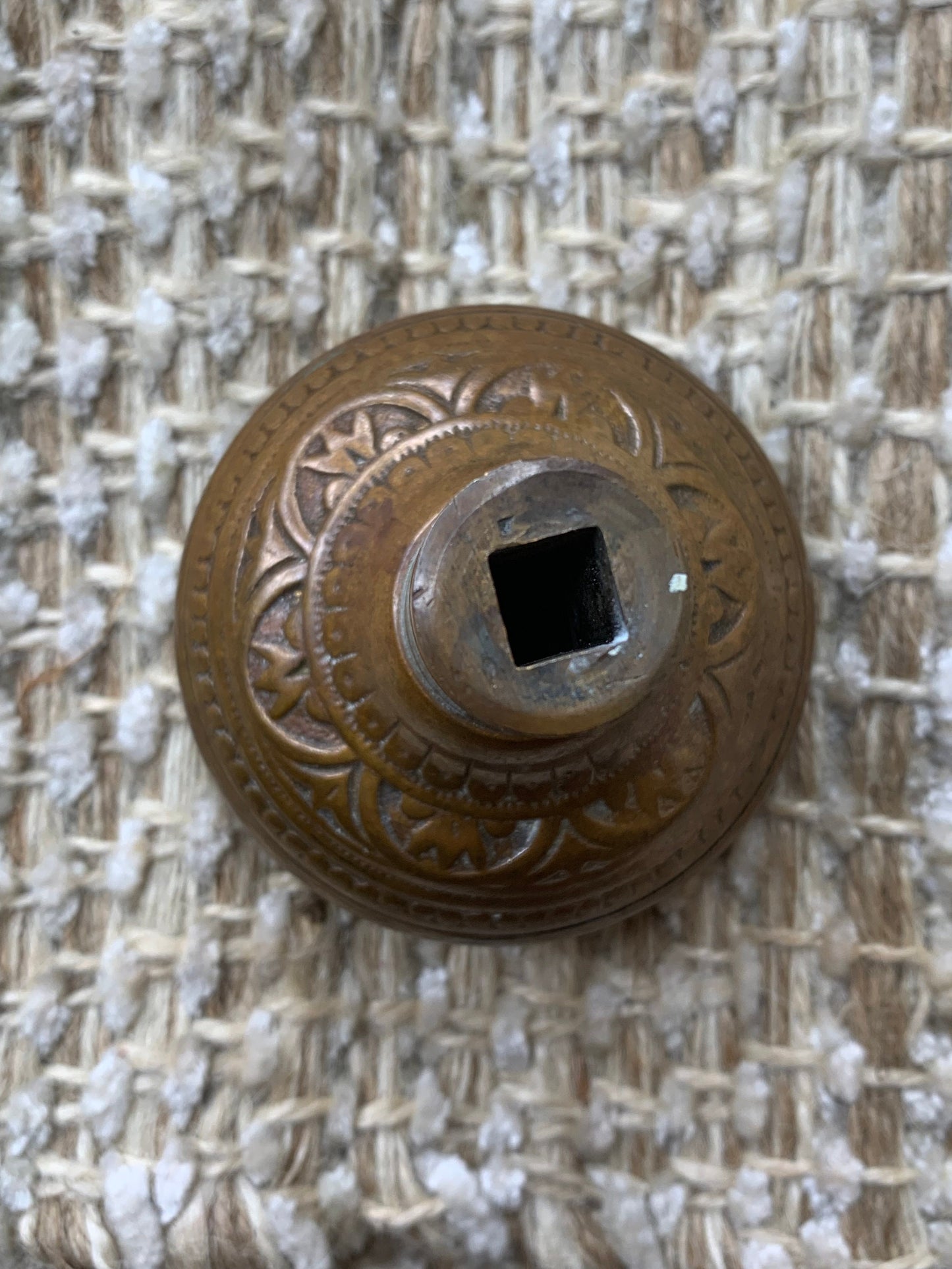 2 1/4" Antique Decorative Cast Brass Door Knob