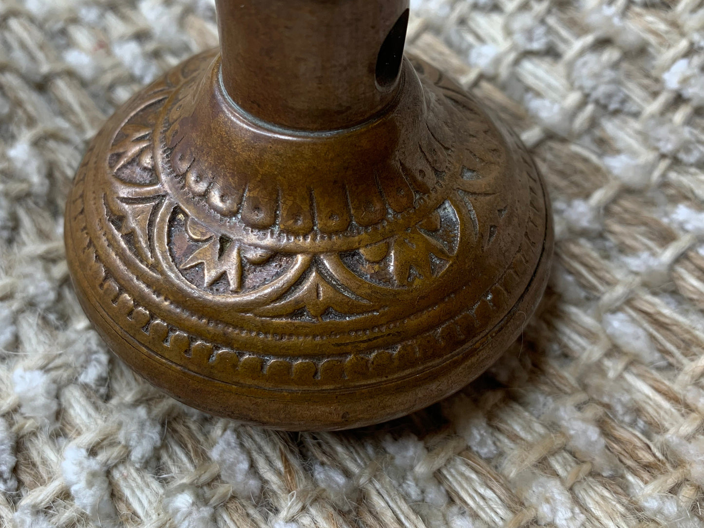 2 1/4" Antique Decorative Cast Brass Door Knob