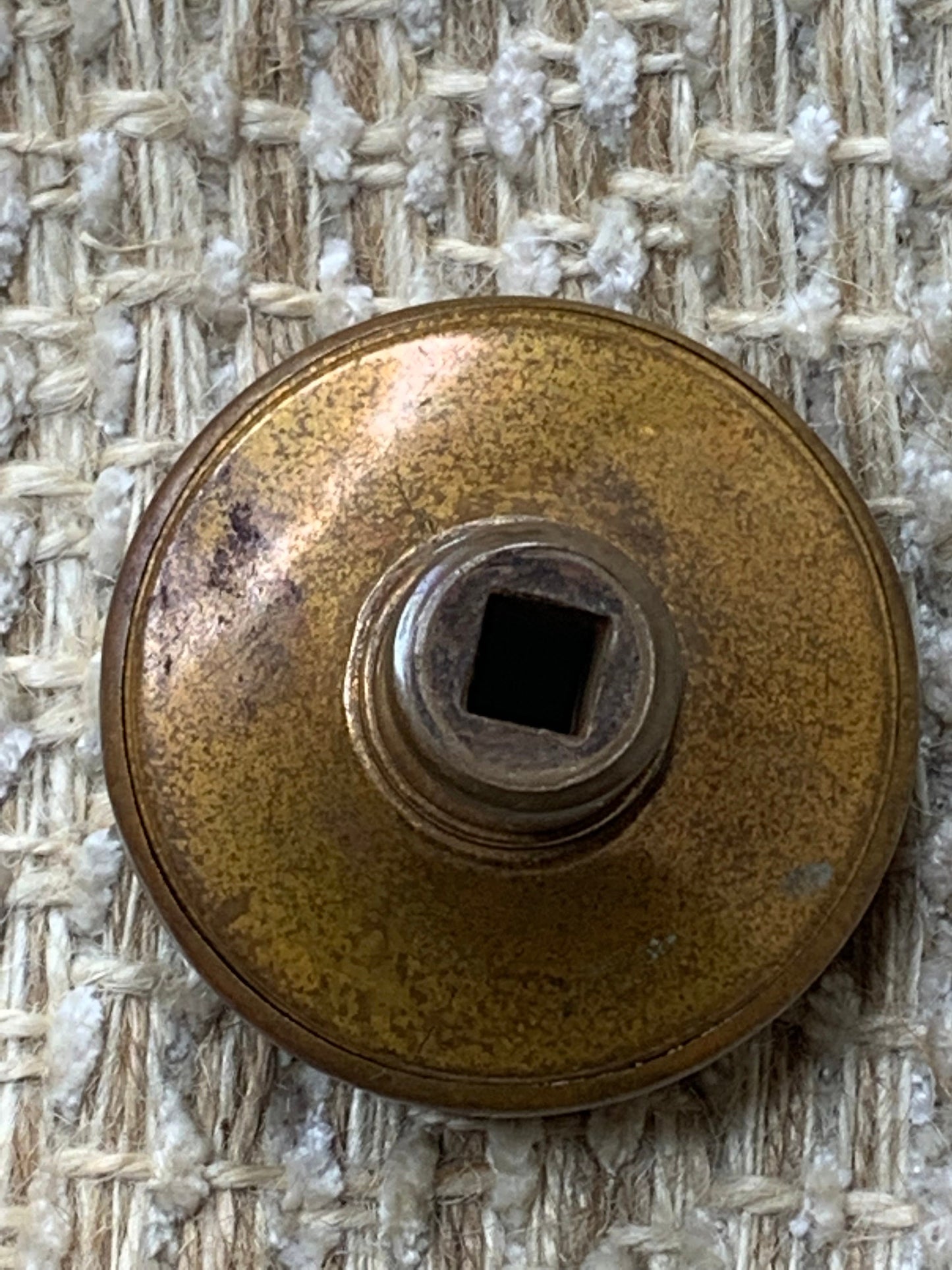 2 1/4" Antique Corbin Decorative Drum Style Brass Door Knob