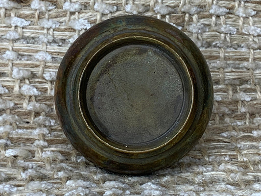 2 1/4" Antique Decorative Stamped Brass Door Knob