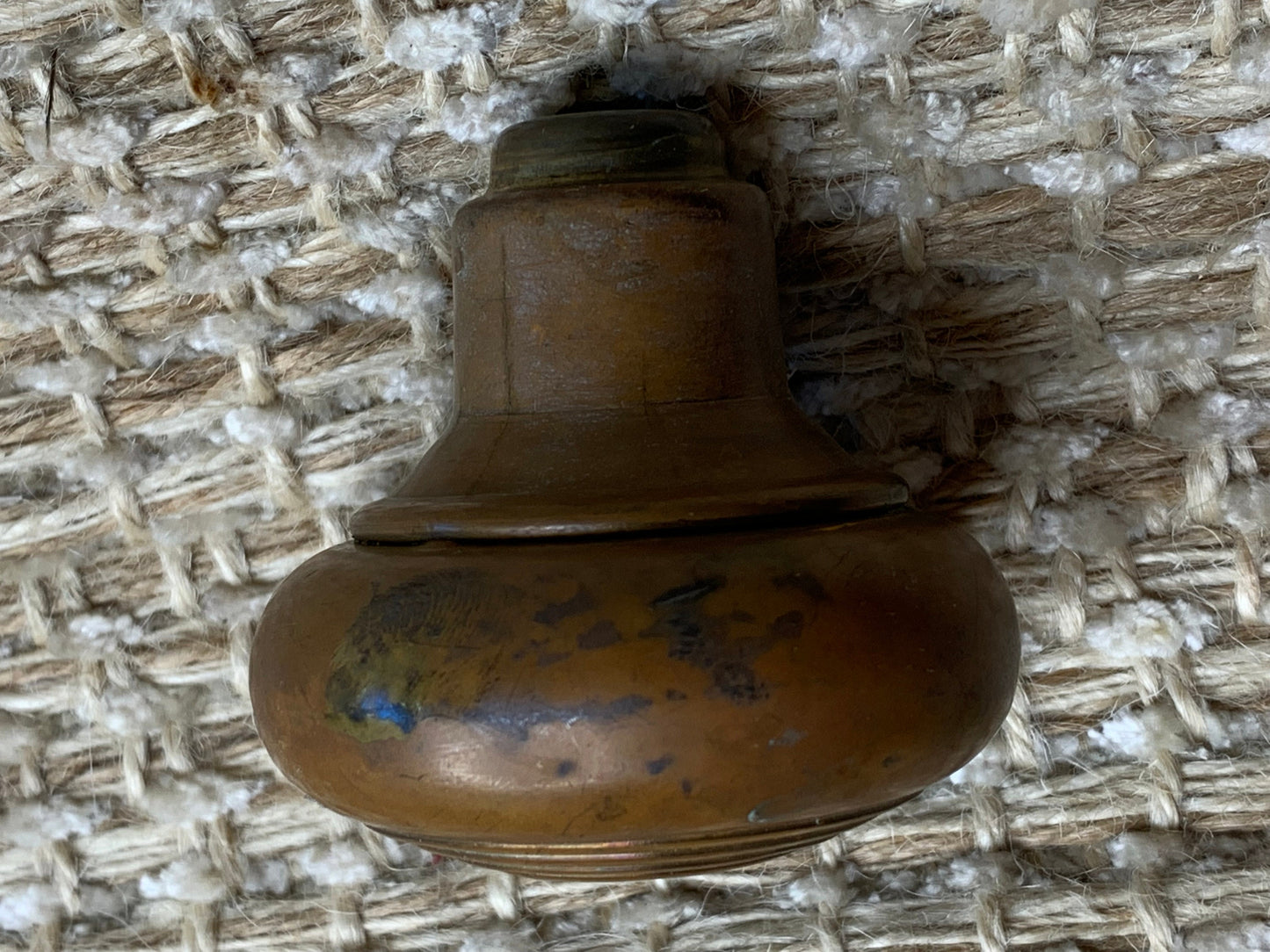 2" Antique Decorative Stamped Brass Door Knob