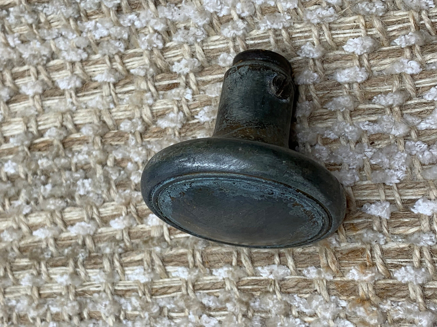 2 1/4" Antique Stamped Steel Door Knob