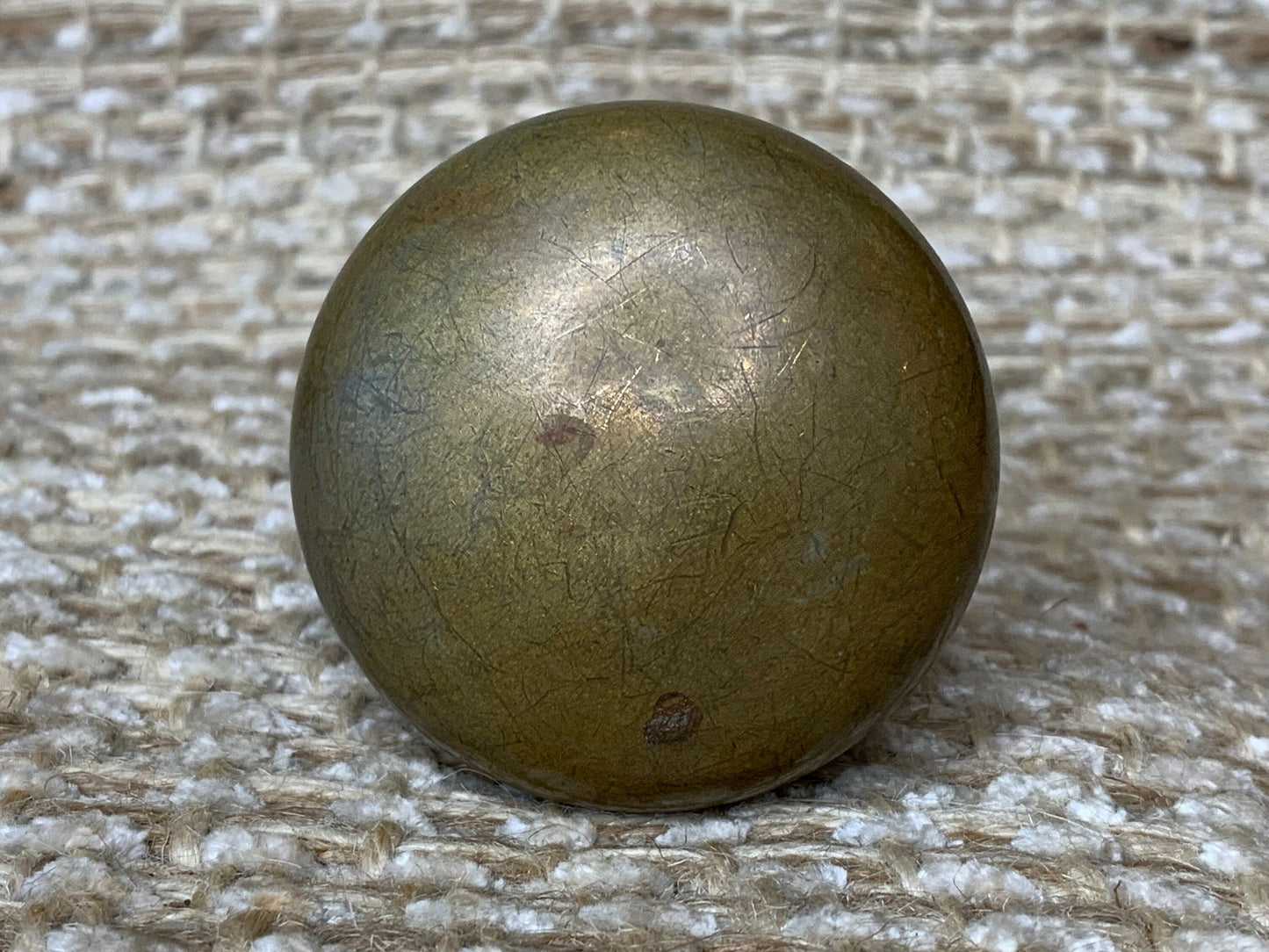 2" Antique Brass Door Knob With Thumb Turn