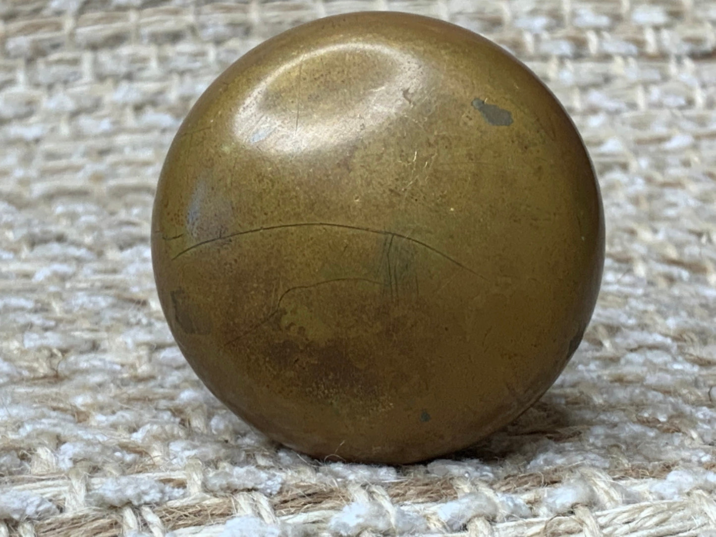 2" Antique Brass Door Knob With Thumb Turn