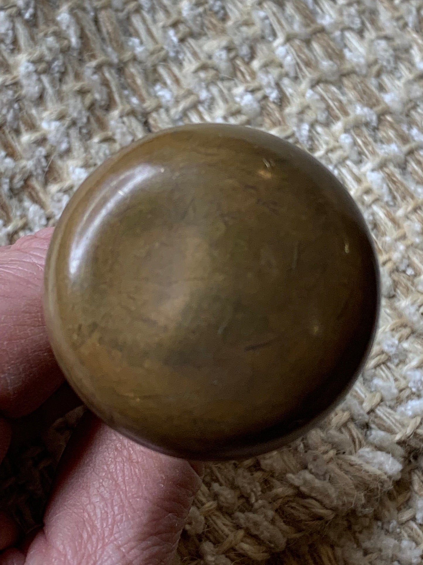 1 3/4" Antique Brass Door Knob With Thumb Turn