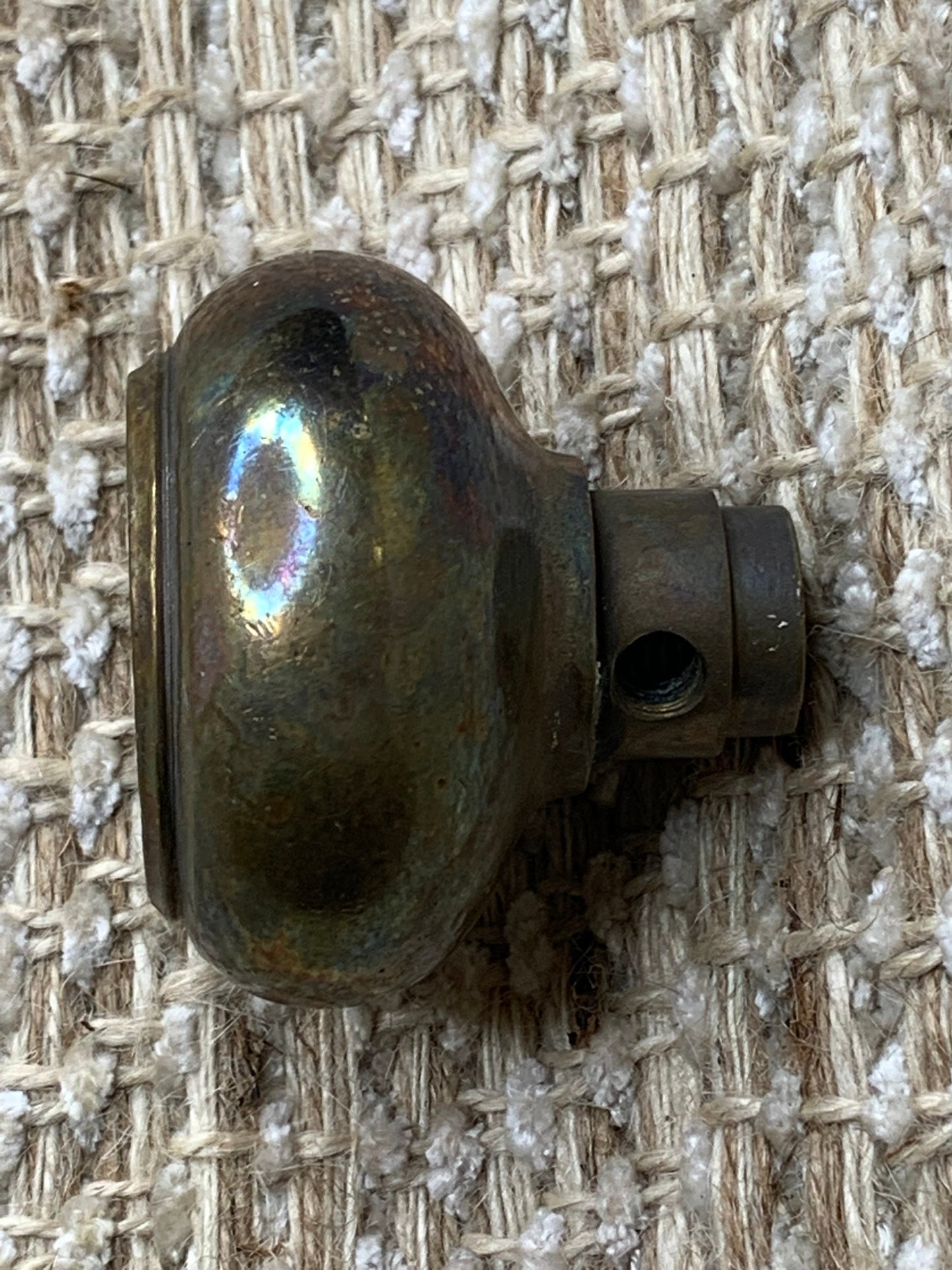 2 1/4" Antique Decorative Stamped Brass Door Knob