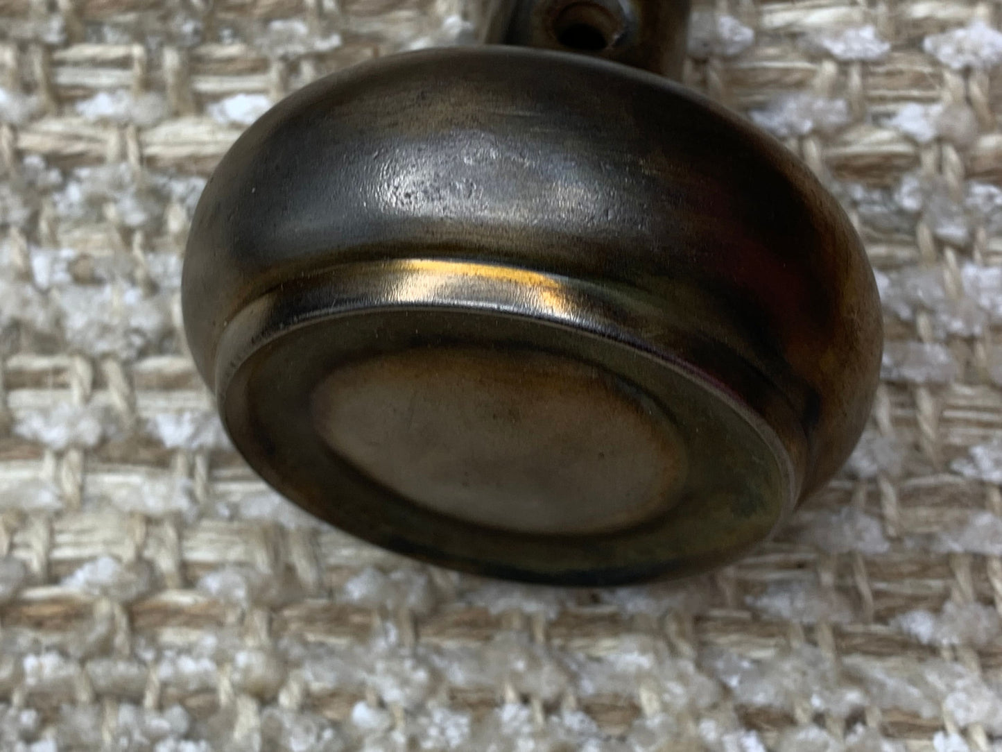 2 3/8" Antique Stamped Steel Door Knob