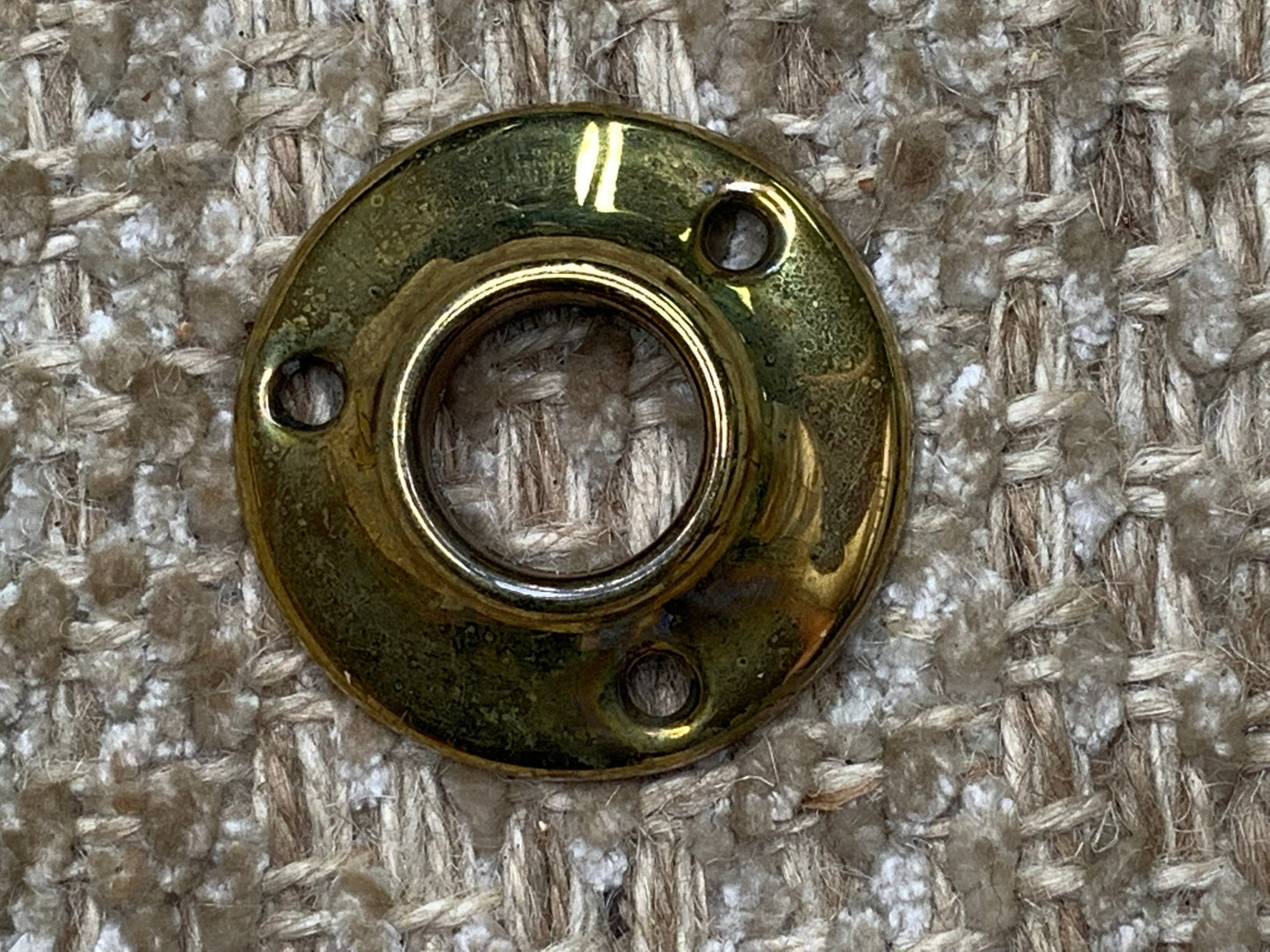 1 5/8" Antique Brass Plated Rosette Escutcheon For Door Knob