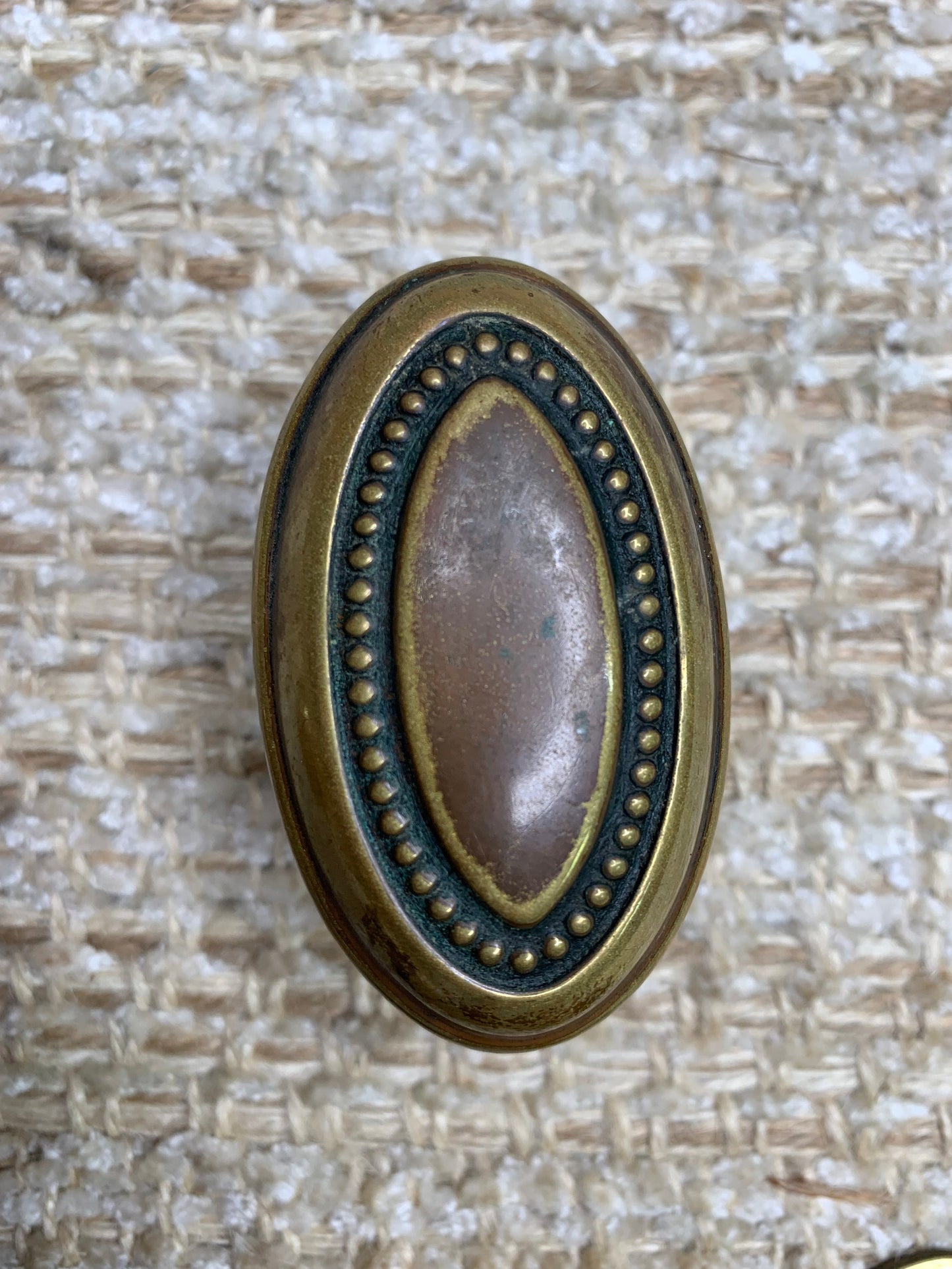 Antique Oval Brass Door Knobs And Cast Brass Door Plates