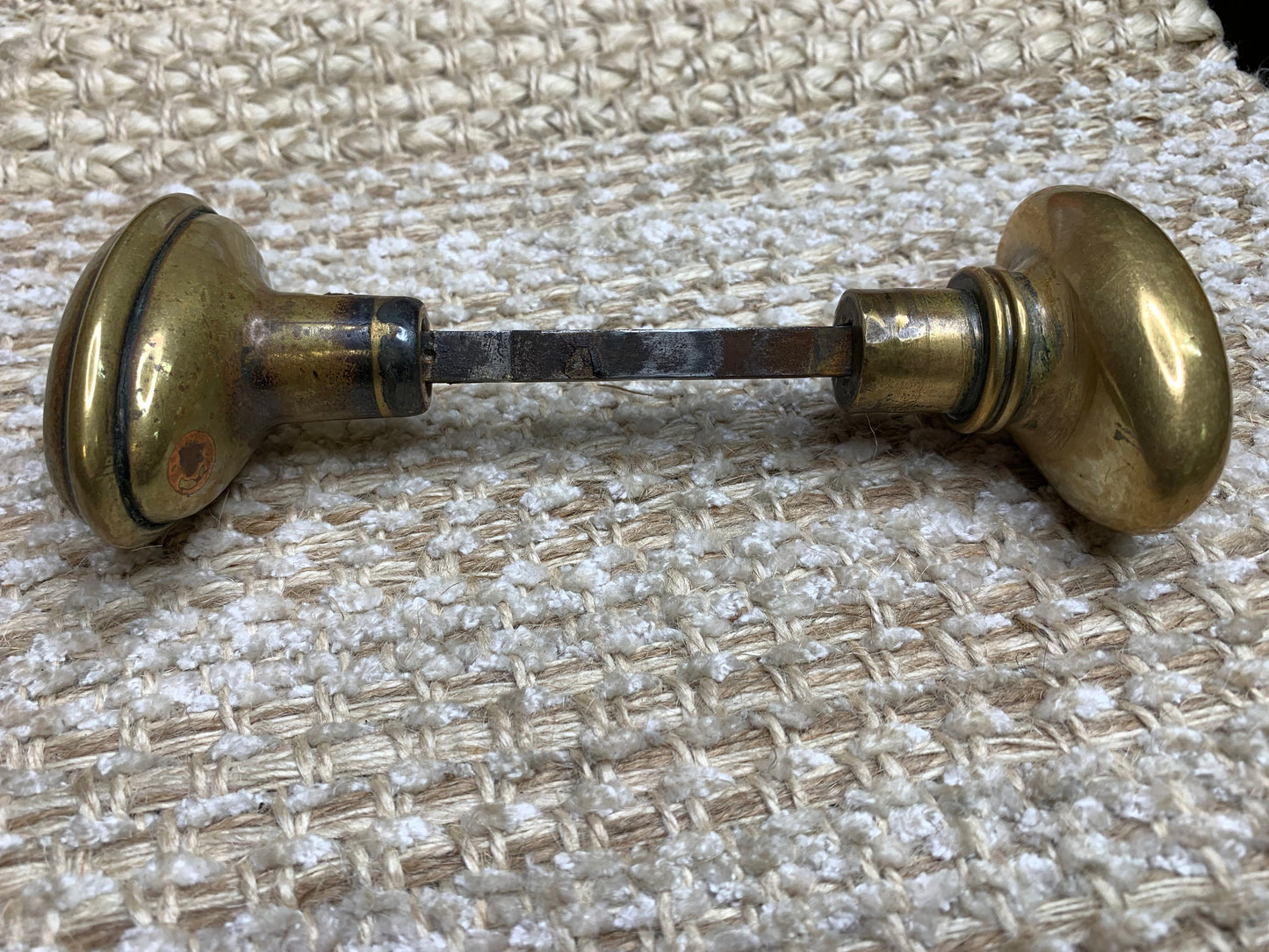 Antique Oval Brass Door Knobs And Cast Brass Door Plates