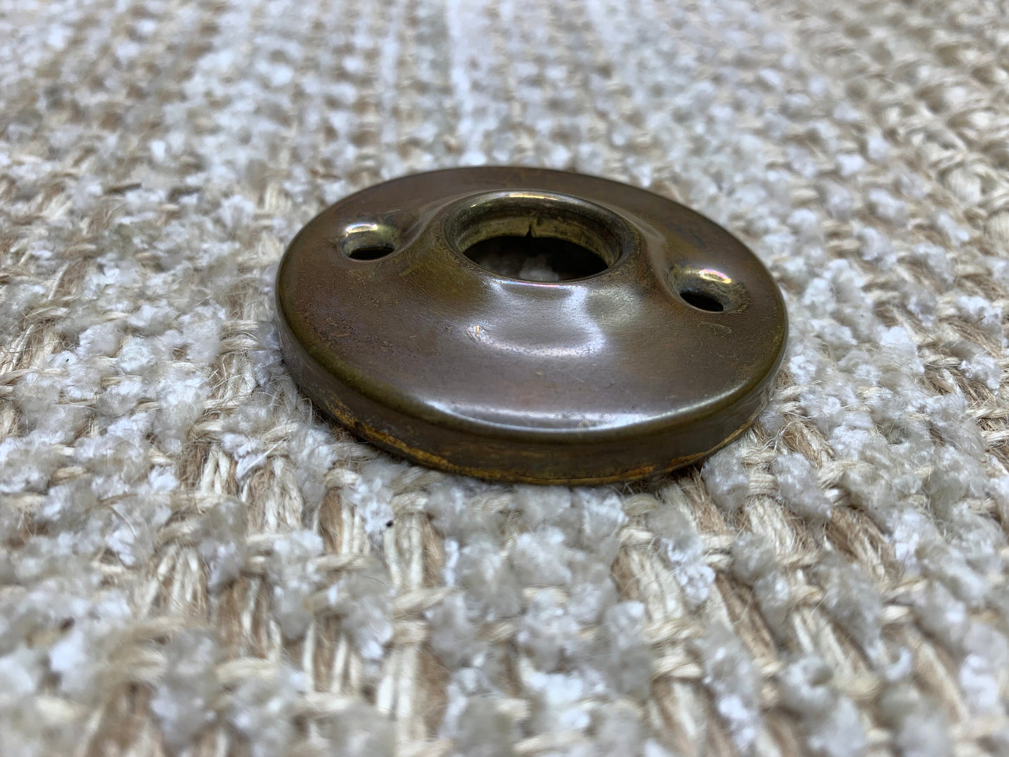 2 1/8" Stamped Brass Rosette Escutcheon For Door Knob