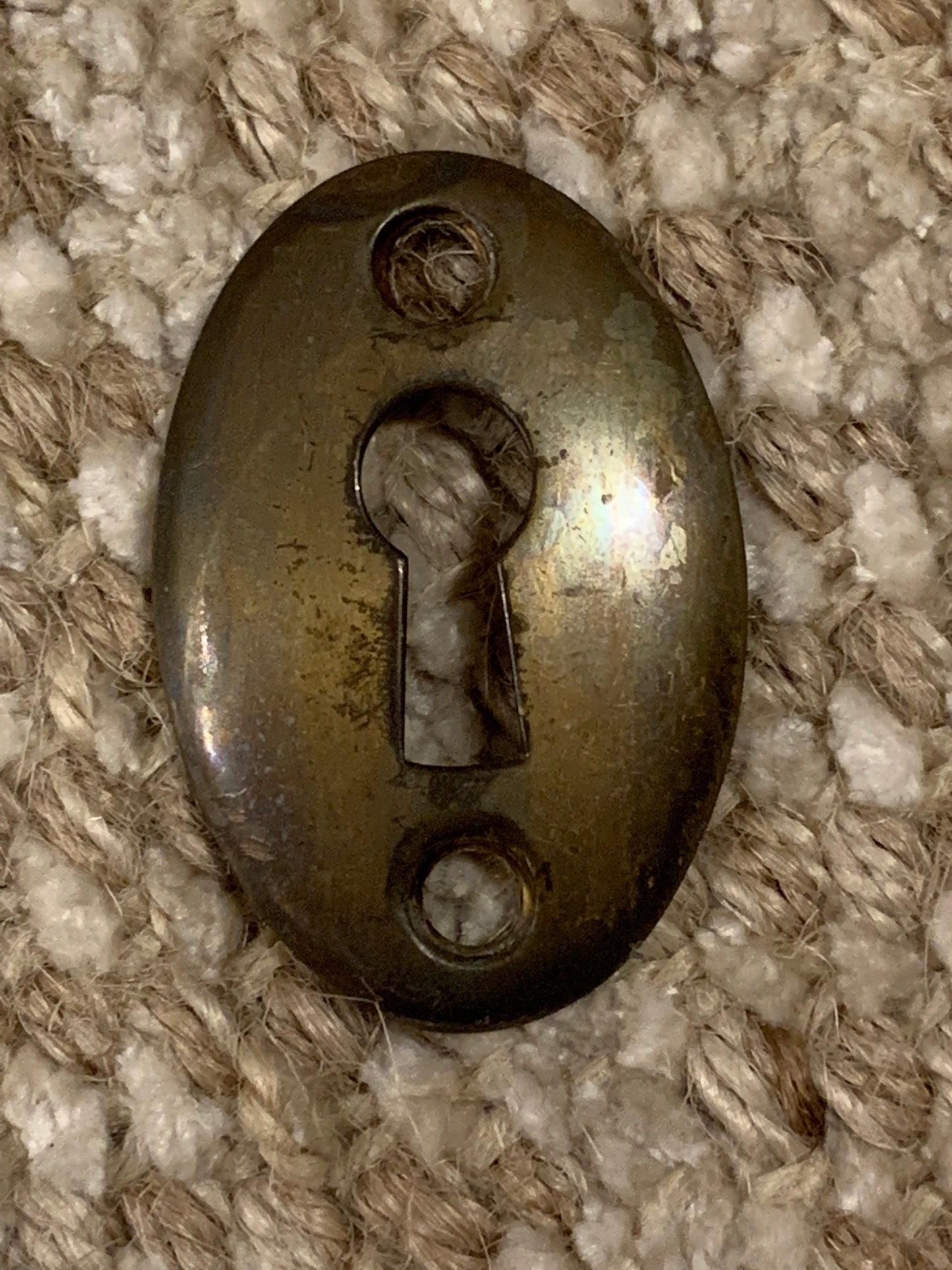 Antique Brass Key Hole Cover Escutcheon