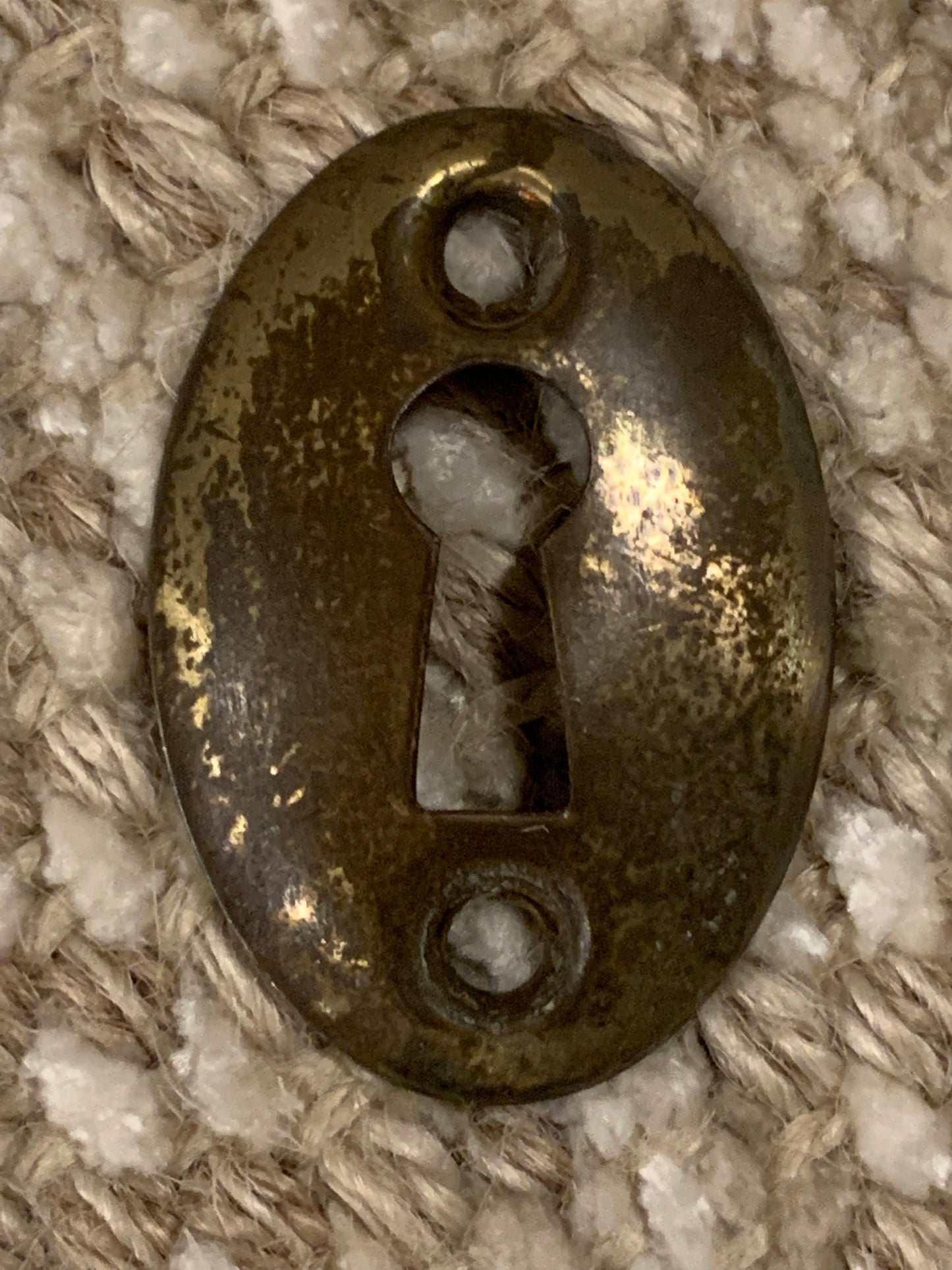 Antique Brass Key Hole Cover Escutcheon