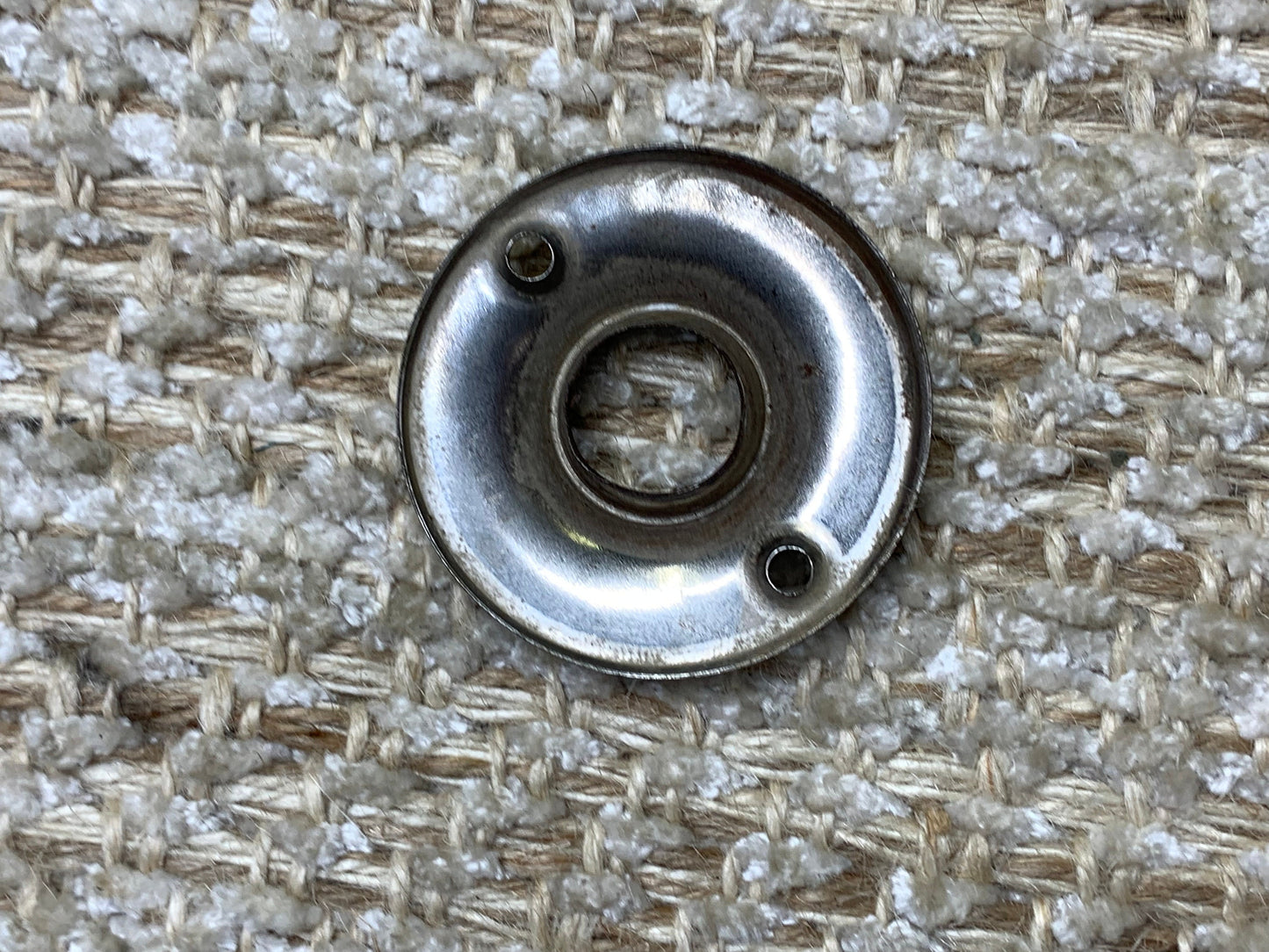 1 3/4" Nickel Plated Stamped Steel Rosette Escutcheon For Door Knob