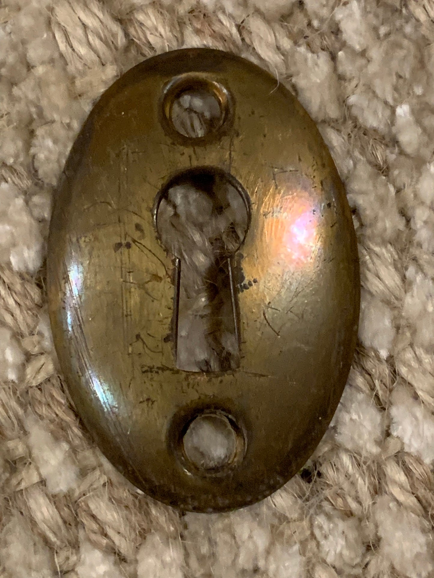 Antique Brass Key Hole Cover Escutcheon